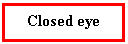 Caixa de texto: Closed eye